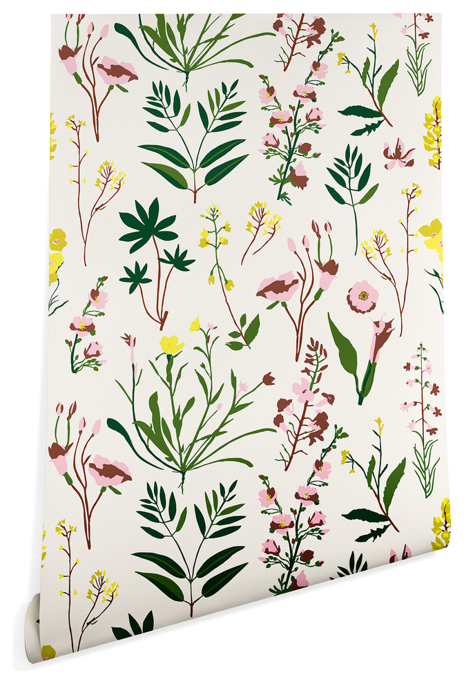 Deny Designs Holli Zollinger Wildflower Study Light Wallpaper, 2&rsquo;x4