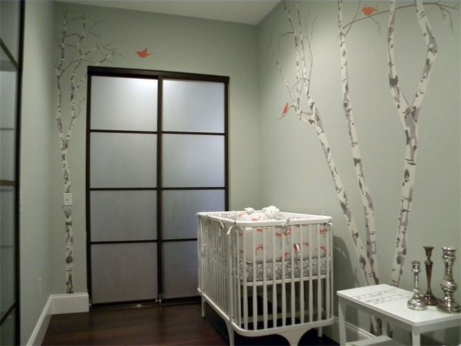 This is an example of an eclectic nursery in Boston.