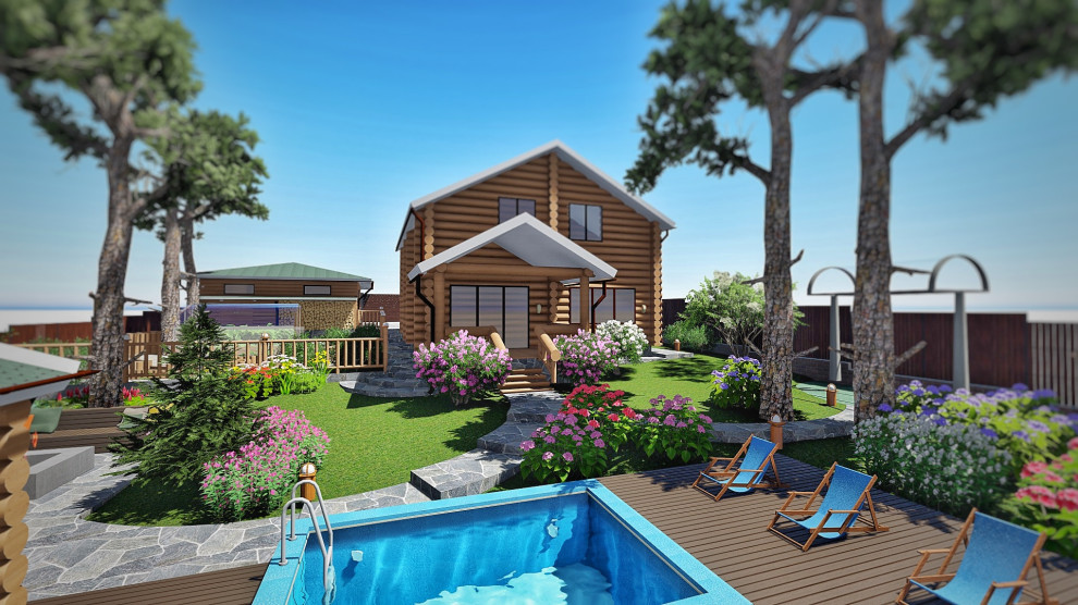 Ландшафтный дизайн участка в СНТ Хрустальный