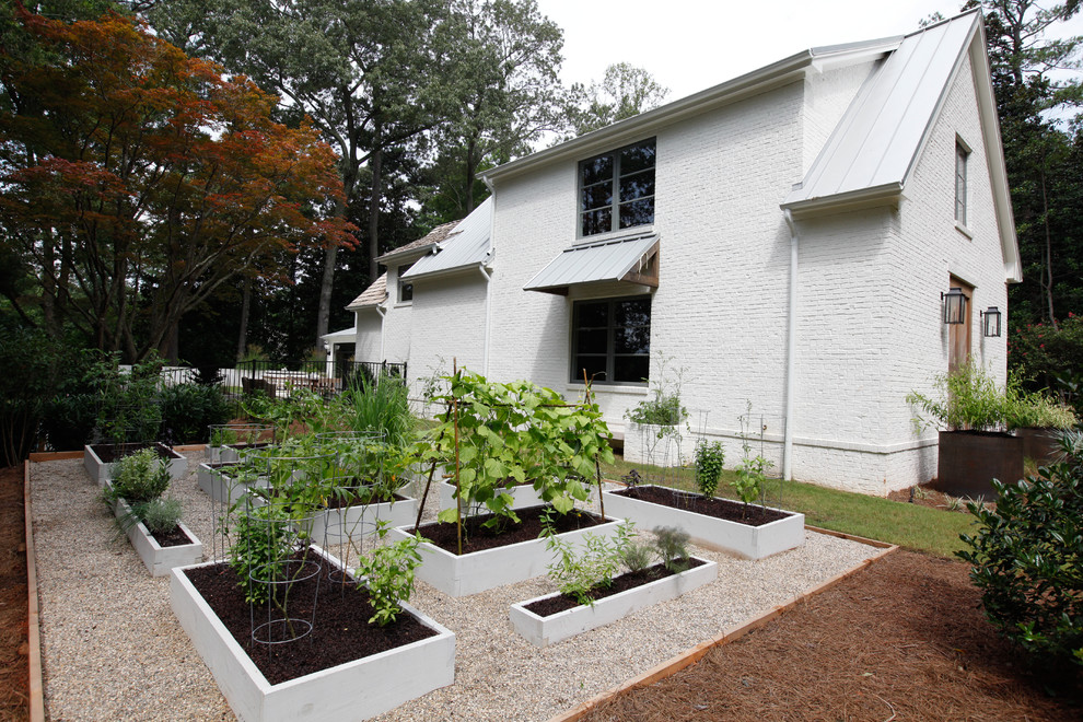 Design ideas for a transitional garden in Atlanta with a vegetable garden.