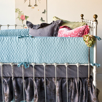 Bella Notte Crib Bumper Quilted Linen Other by Layla Grayce Houzz NZ
