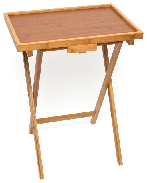 Bamboo Individual Snack Table With Lip Contemporary Tv Trays Bamboo Individual Snack Table With Lip