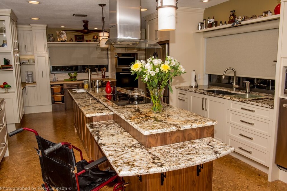 Inspiration for a transitional kitchen remodel in Miami