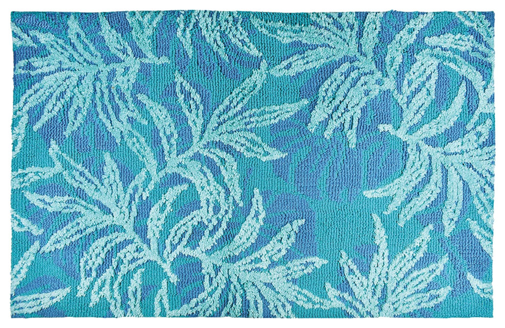 JellyBean Accent Rug Blue Rainforest Tropical Area Rugs by Uber