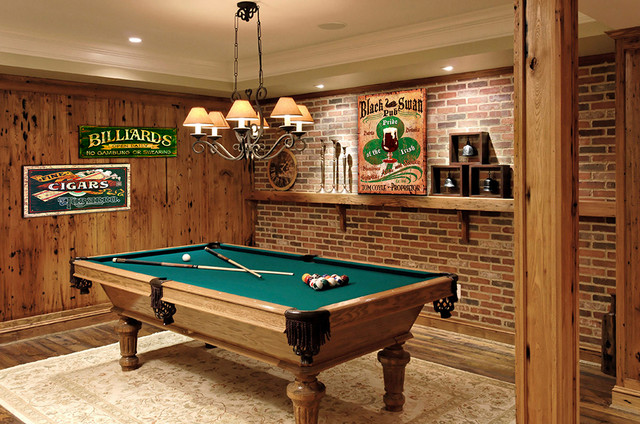 Mancave / game room - Rustic - Family Room - Boston - by Art Licensing ...