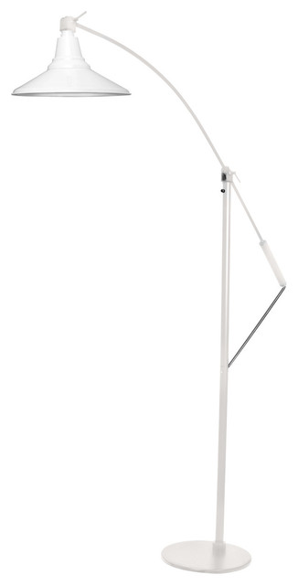 12" Calla LED Industrial Floor Lamp, White