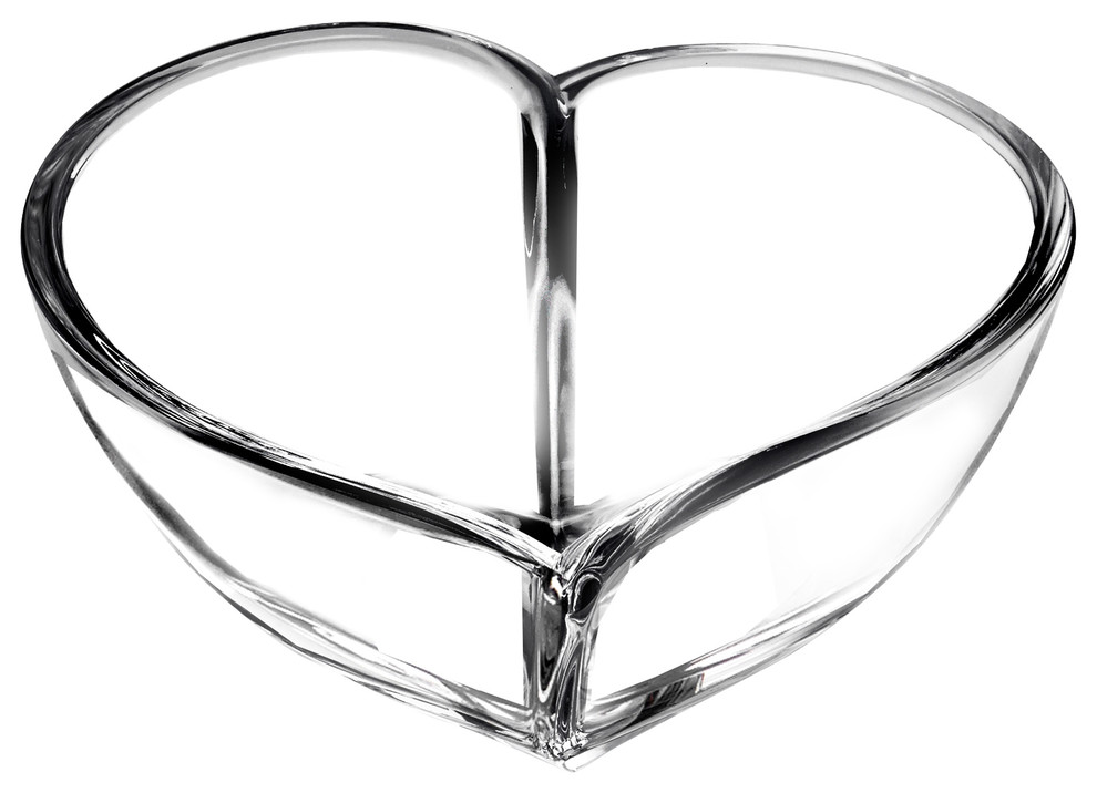 Orrefors Heart Bowl Contemporary Dining Bowls by Silver & Crystal