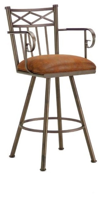 Alexander Extra Tall Swivel Stool With, Extra Tall Bar Stools With Backs And Arms
