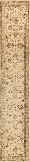 Traditional Majestic Hallway Runner 2'6"x10' Runner Ivory-Blue Area Rug