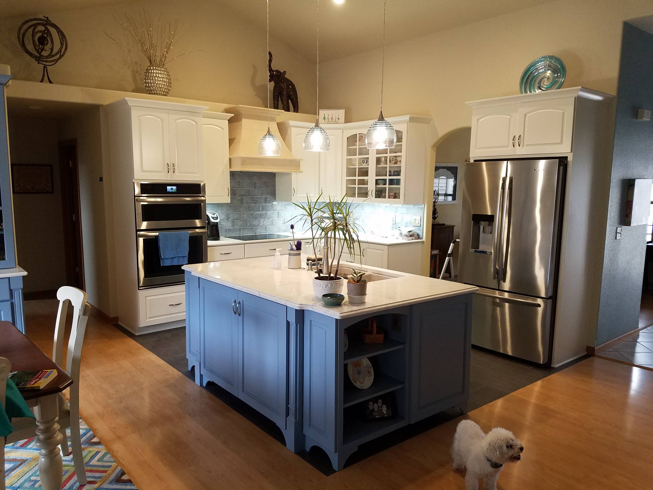 Kitchen with painted cabinetry