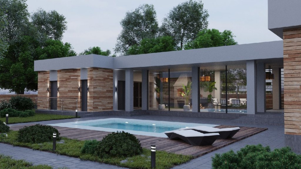 Проект частного дома со СПА-зоной