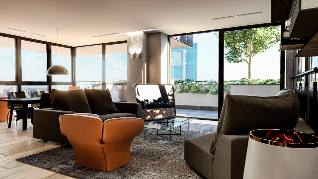 Boscoverticale contemporary-vardagsrum