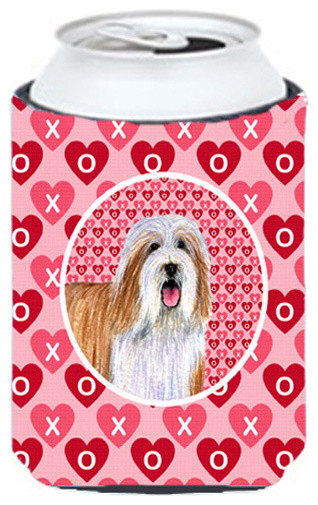Bearded Collie Valentine's Love and Hearts Can or Bottle Hugger