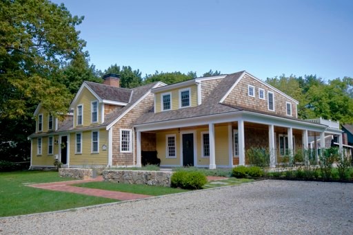 Rustic exterior home idea in Boston