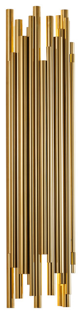 Gold Stainless Steel Rod Wall Sconce