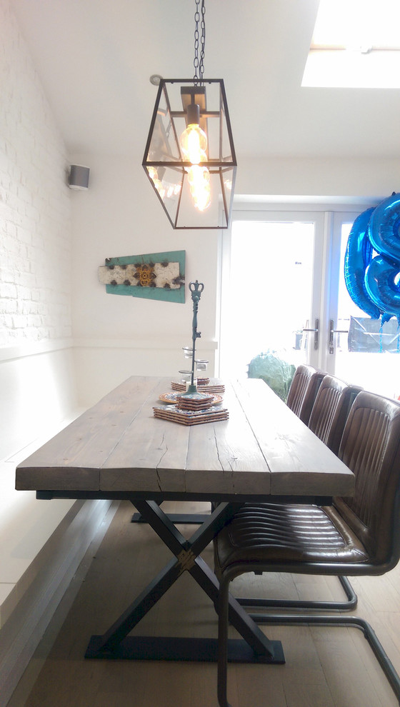 This is an example of an industrial dining room in Cheshire.