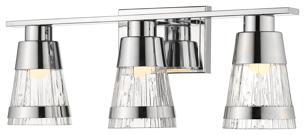 Ethos Collection 3 Light Vanity in Chrome  Finish
