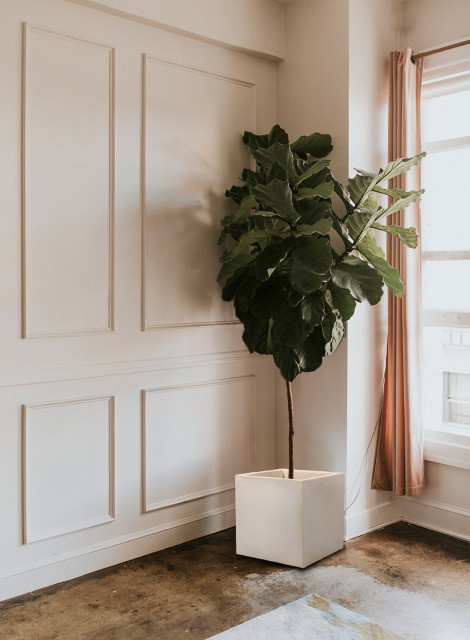Picture of Serene Spaces Living Vintage White Stone Textured Planter Box, Small ...