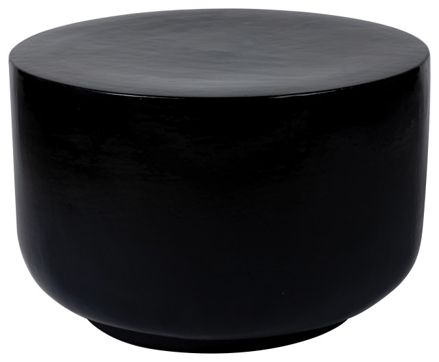 Serenity Grazed Side Table 20" Black Outdoor Accent Table