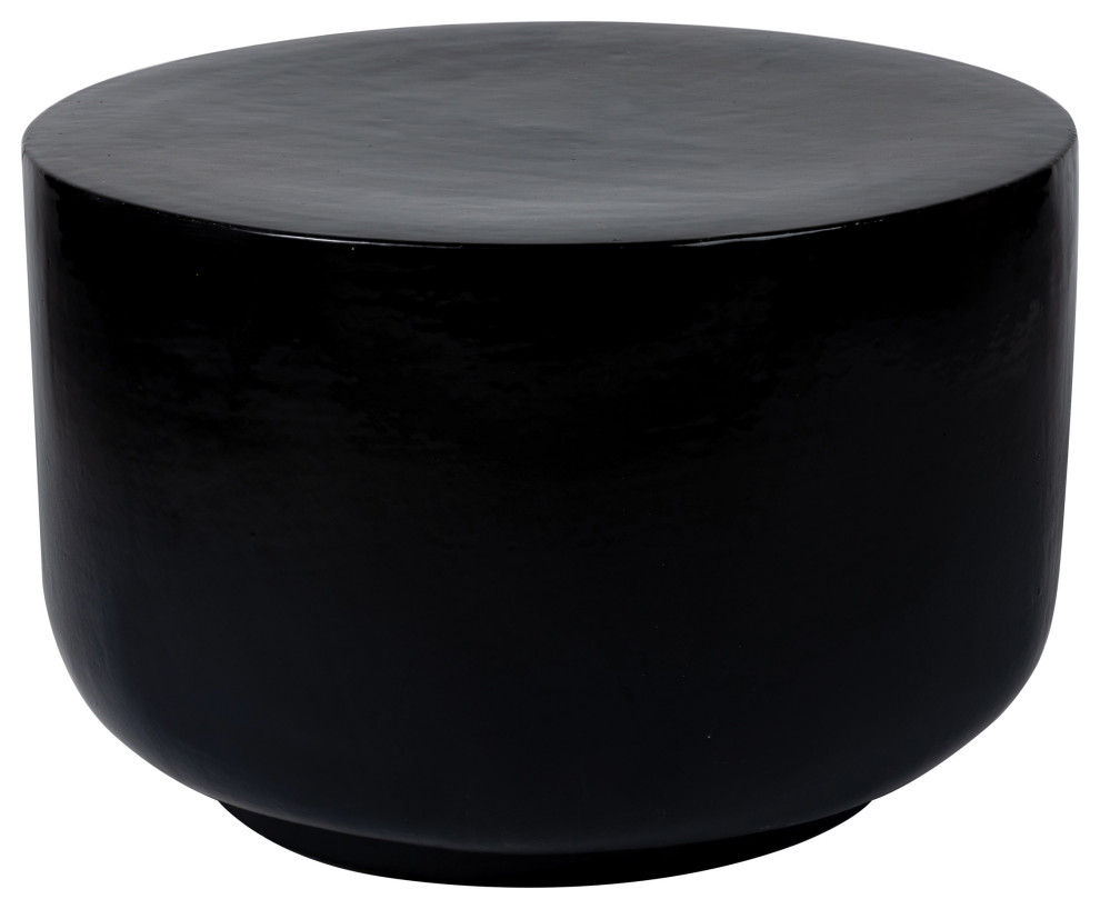 Serenity Grazed Side Table 20" Black Outdoor Accent Table