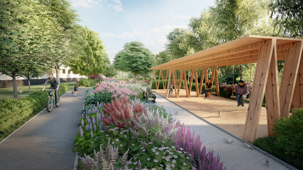 Проект общественного пространства «Хаппала» в поселке Ленинское.