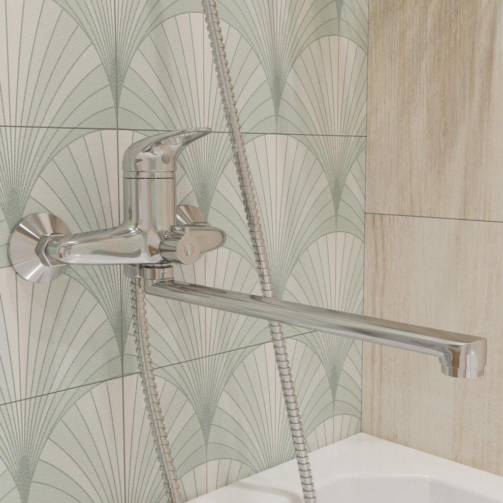 Светлая ванная комната (2,94 кв. м) в современном стиле ; Открывает новую вкладк