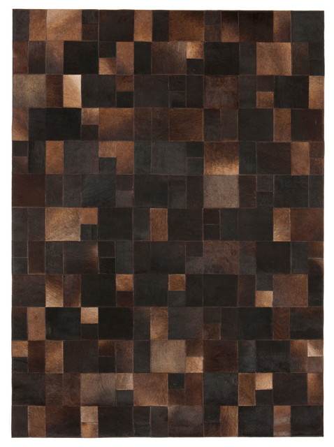 Linie Design Usa Inc Brilliant Leather Rug View In Your Room Brilliant Brown Leather 6 X9 8 Area Rug Contemporary