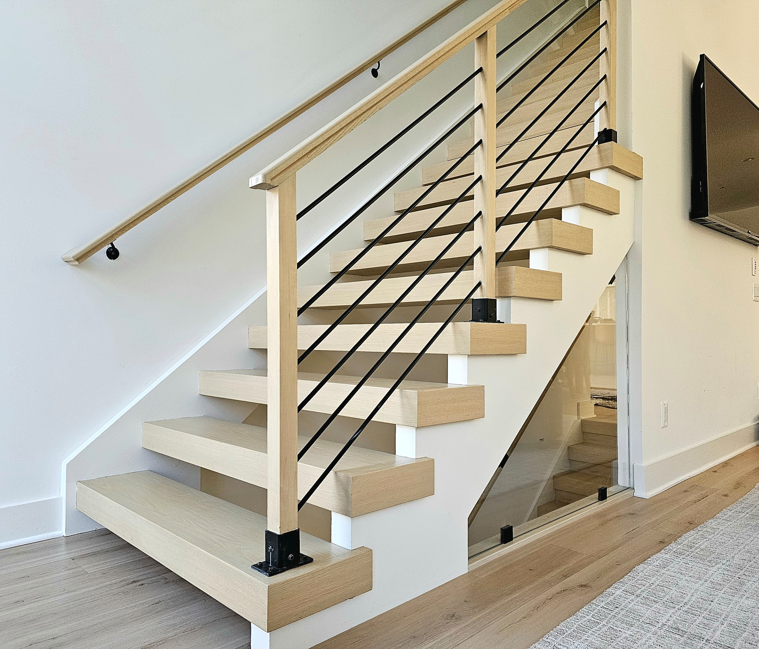 111_Open-Rise Stair with a Stunning Pool View, Great Falls, VA 22066