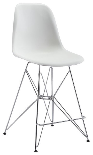 white plastic stool