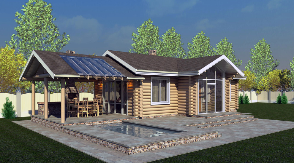 Проект бани из рубленного бревна