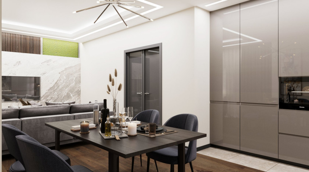 Дизайн кухни-гостиной