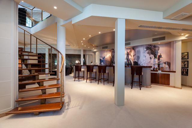 Waterfall contemporary-wine-cellar