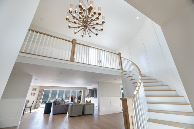 Transitional Glam transitional-staircase