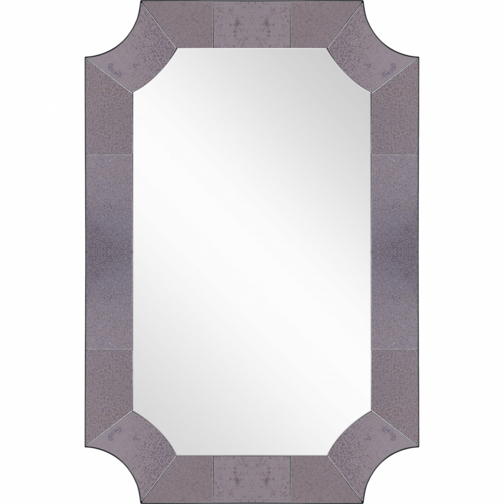Gray Novelty Accent Glass Mirror