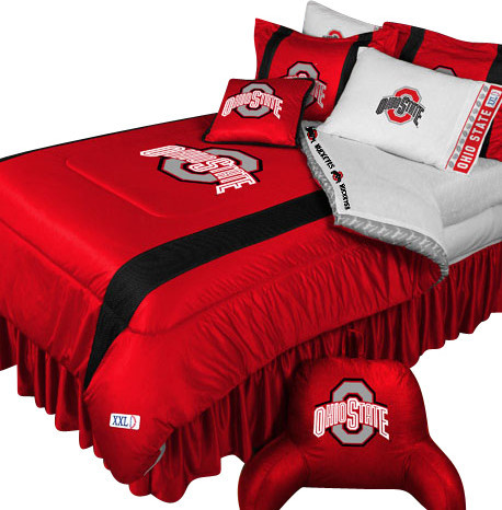 NCAA Ohio State Buckeyes Bedding Set College Football Bedding Set, Full