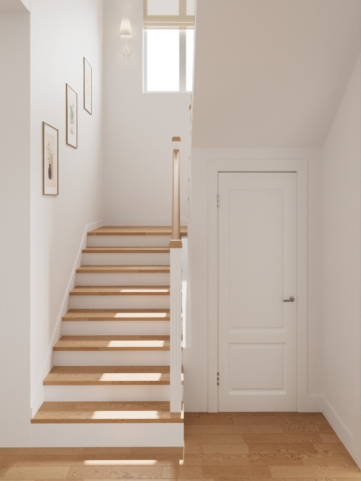 Частный дом в белом цвете