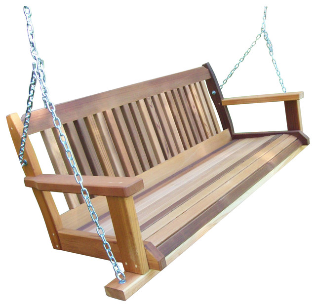 Wood Country Cabbage Hill 5ft Red Cedar Porch Swing