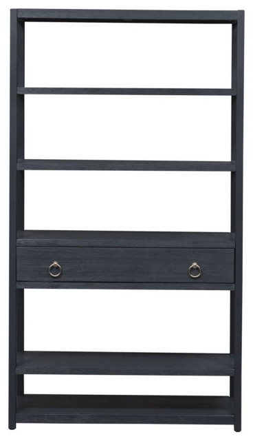 Liberty Furniture Midnight Accent Bookcase in Wire Brushed Denim