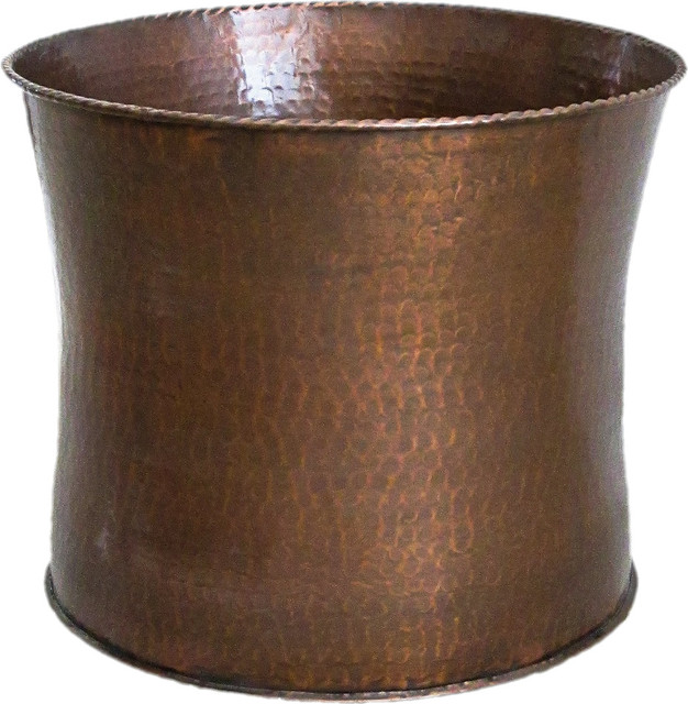 Large Solid Copper Planter, 14.75"x18.25"