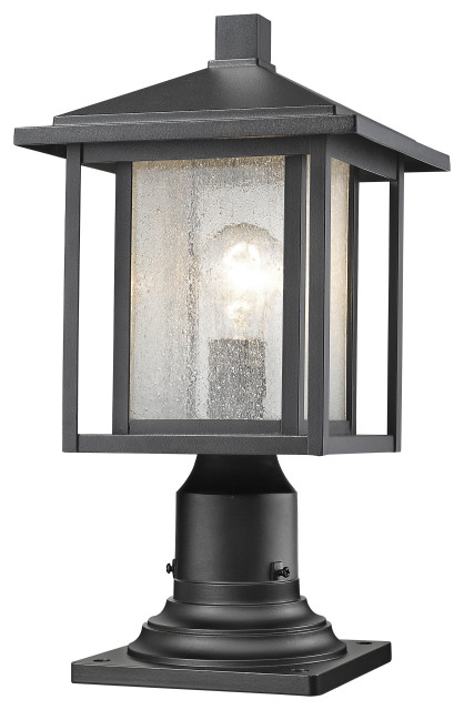 Aspen Collection 1 Light Outdoor in Black Finish