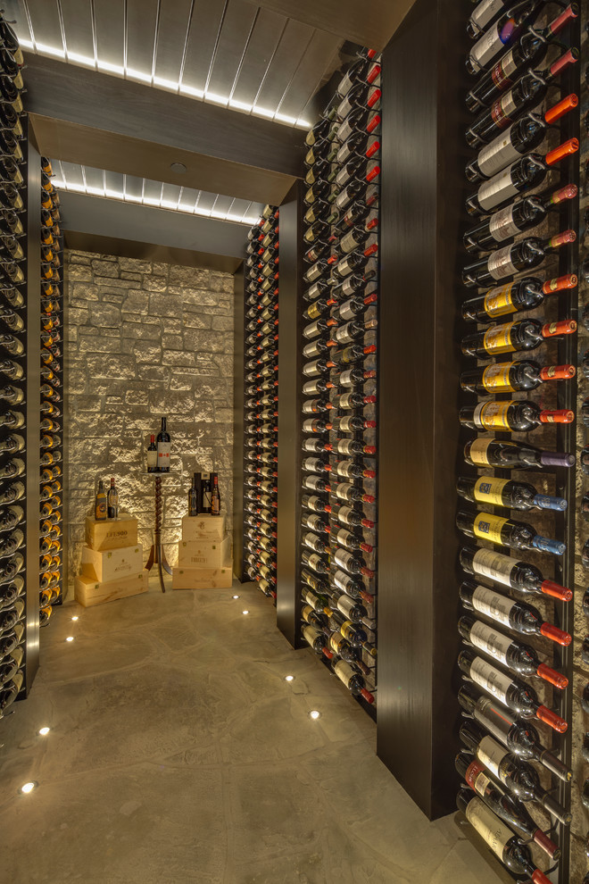 This is an example of a transitional wine cellar in Vancouver.
