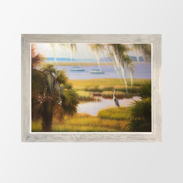 Crane Handmade Wall Art Framed Museum Quality Wall Decor Size: 44x56 ...