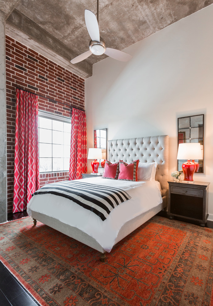 Inspiration for an industrial bedroom in Houston.