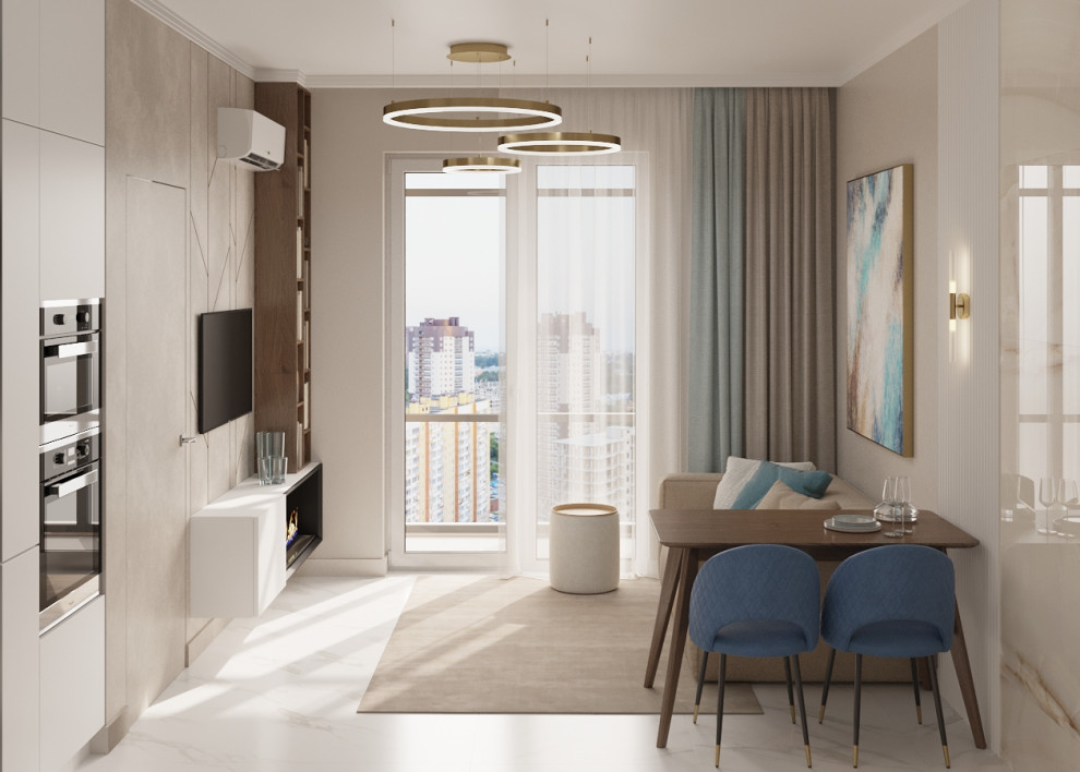 Кухня-гостиная для молодой пары