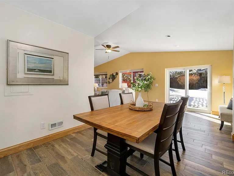 Inspiration for a transitional dining room remodel in Denver