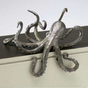 Pewter Octopus Shelf Decor