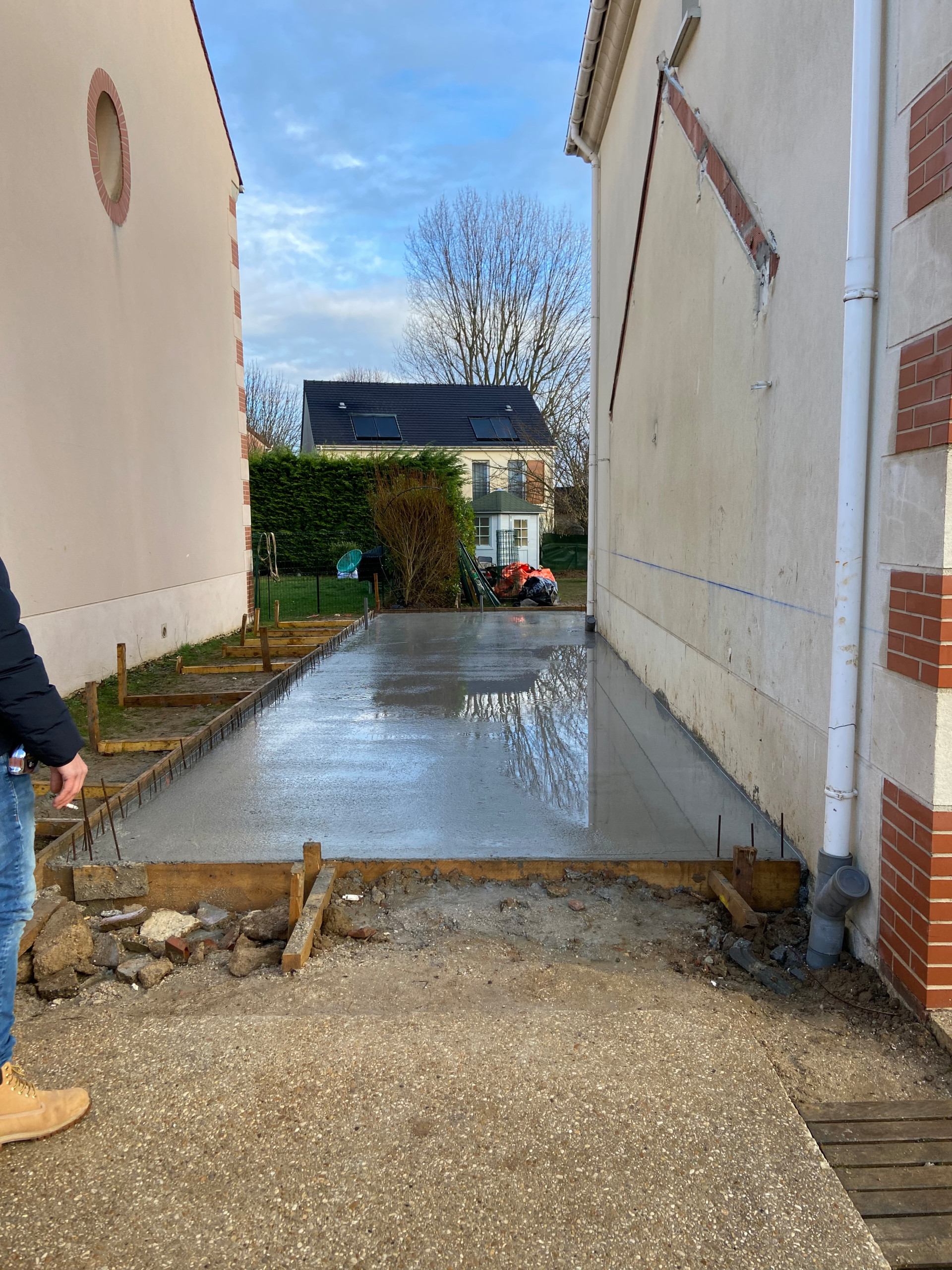 En cours de travaux - Extension d'une maison individuelle