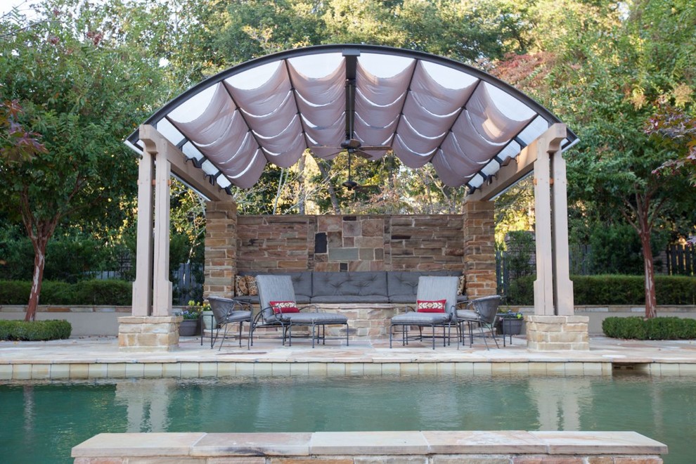 Inspiration for a rustic pool remodel in Jackson