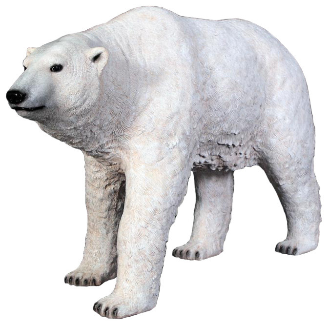 48" Polar Bear Contemporary Garden Statues And Yard Art by Queens