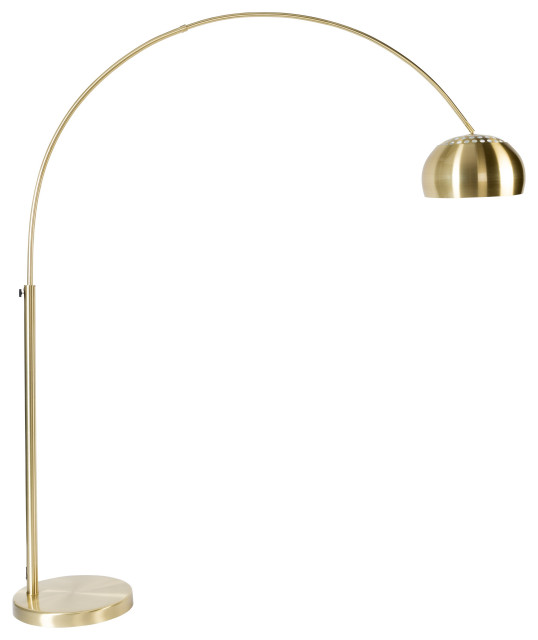 Gold Metal Arched Floor Lamp Zuiver, Arc Floor Lamp Gold